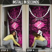 Personalised Maori Matariki Hei Matau Mawhero Door Cover Maori Kowhaiwhai Pattern Galaxy