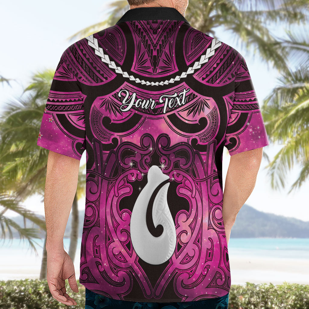Personalised Maori Matariki Hei Matau Mawhero Hawaiian Shirt Maori Kowhaiwhai Pattern Galaxy