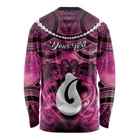 Personalised Maori Matariki Hei Matau Mawhero Long Sleeve Shirt Maori Kowhaiwhai Pattern Galaxy