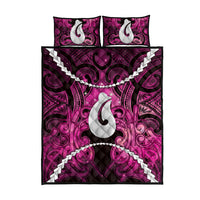 Maori Matariki Hei Matau Mawhero Quilt Bed Set Maori Kowhaiwhai Pattern Galaxy