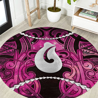 Maori Matariki Hei Matau Mawhero Round Carpet Maori Kowhaiwhai Pattern Galaxy