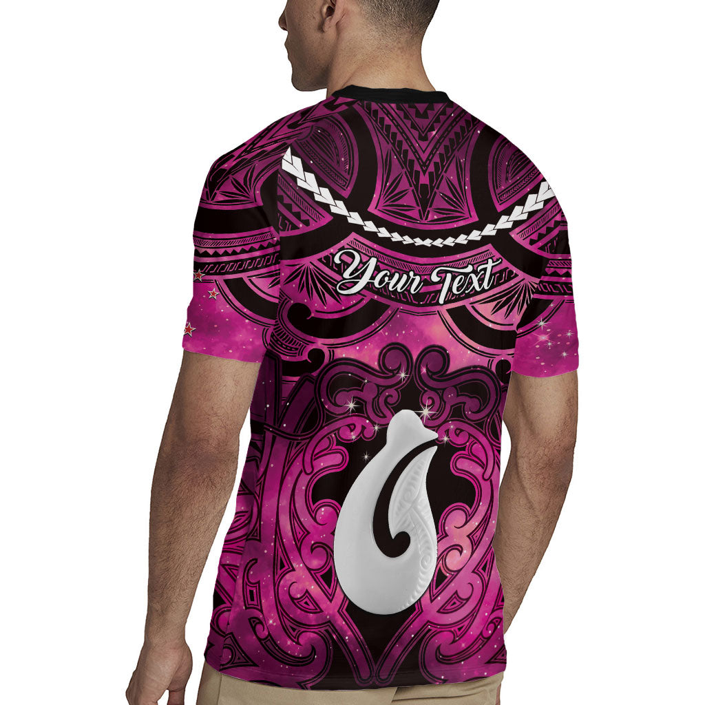 Personalised Maori Matariki Hei Matau Mawhero Rugby Jersey Maori Kowhaiwhai Pattern Galaxy