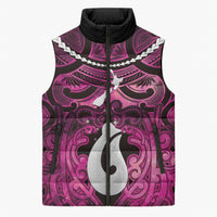 Personalised Maori Matariki Hei Matau Mawhero Sleeveless Puffer Jacket Maori Kowhaiwhai Pattern Galaxy