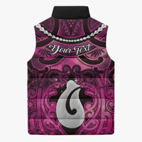 Personalised Maori Matariki Hei Matau Mawhero Sleeveless Puffer Jacket Maori Kowhaiwhai Pattern Galaxy