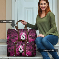 Maori Matariki Hei Matau Mawhero Travel Bag Maori Kowhaiwhai Pattern Galaxy