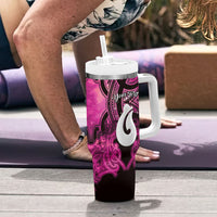 Personalised Maori Matariki Hei Matau Mawhero Tumbler With Handle Maori Kowhaiwhai Pattern Galaxy