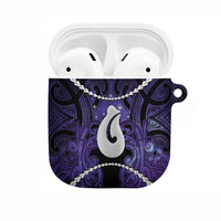 Maori Matariki Hei Matau Waiporoporo AirPods Case Maori Kowhaiwhai Pattern Galaxy