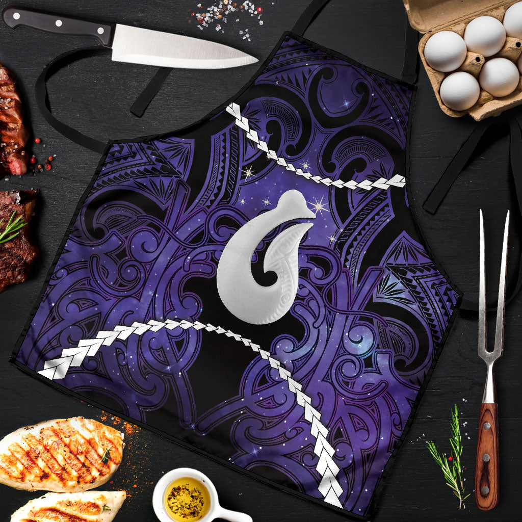 Maori Matariki Hei Matau Waiporoporo Apron Maori Kowhaiwhai Pattern Galaxy