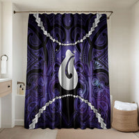 Maori Matariki Hei Matau Waiporoporo Bathroom Set Maori Kowhaiwhai Pattern Galaxy