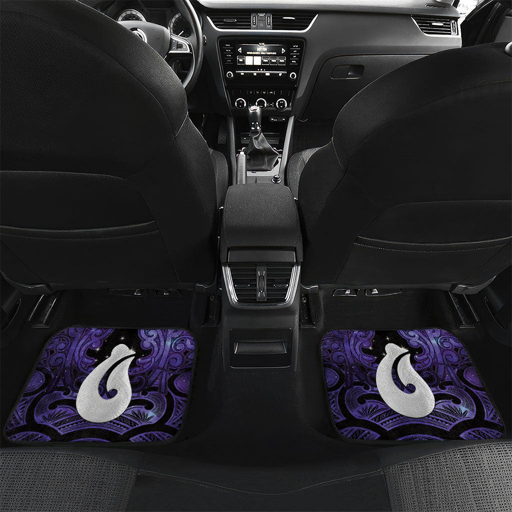Personalised Maori Matariki Hei Matau Waiporoporo Car Mats Maori Kowhaiwhai Pattern Galaxy