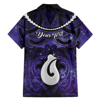 Personalised Maori Matariki Hei Matau Waiporoporo Hawaiian Shirt Maori Kowhaiwhai Pattern Galaxy