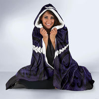 Maori Matariki Hei Matau Waiporoporo Hooded Blanket Maori Kowhaiwhai Pattern Galaxy