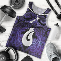 Personalised Maori Matariki Hei Matau Waiporoporo Men Tank Top Maori Kowhaiwhai Pattern Galaxy