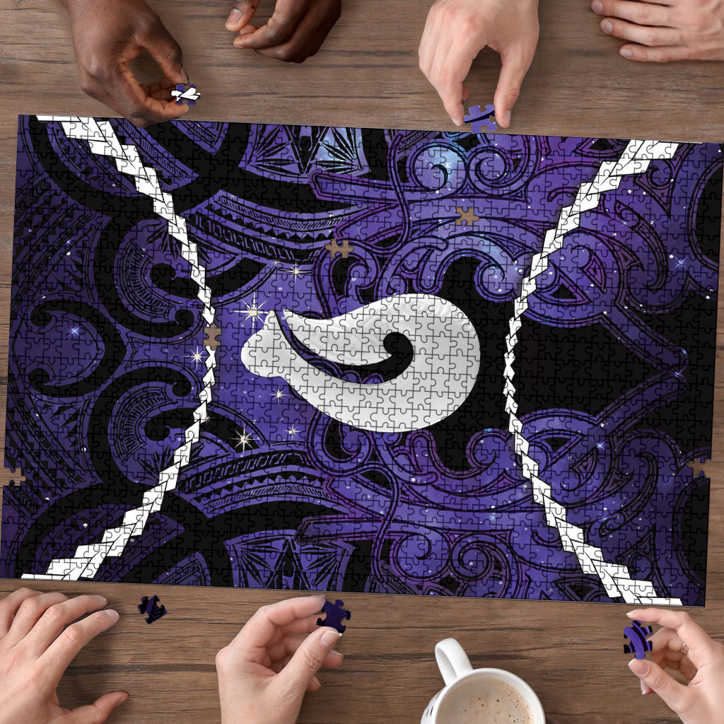 Maori Matariki Hei Matau Waiporoporo Puzzle Maori Kowhaiwhai Pattern Galaxy