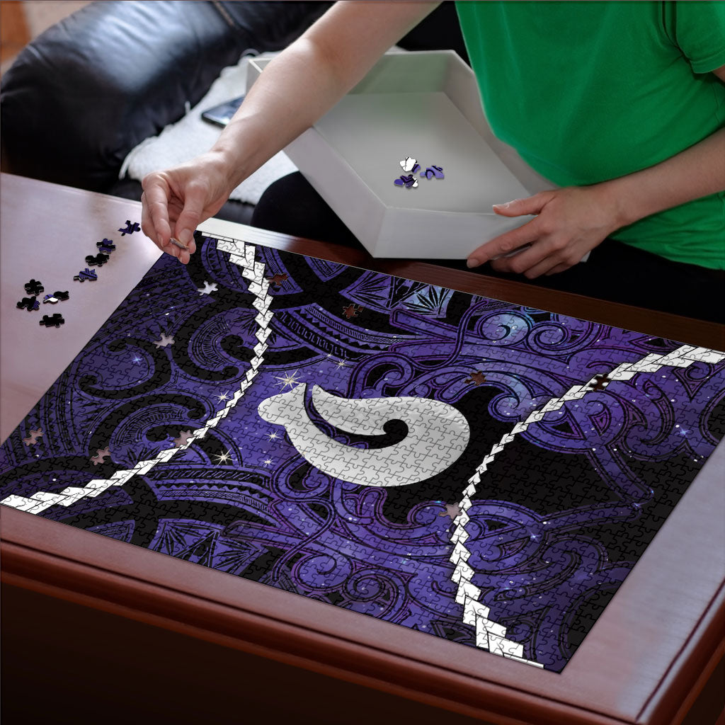 Maori Matariki Hei Matau Waiporoporo Puzzle Maori Kowhaiwhai Pattern Galaxy