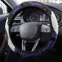 Maori Matariki Hei Matau Waiporoporo Steering Wheel Cover Maori Kowhaiwhai Pattern Galaxy