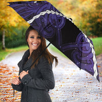 Maori Matariki Hei Matau Waiporoporo Umbrella Maori Kowhaiwhai Pattern Galaxy