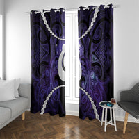 Maori Matariki Hei Matau Waiporoporo Window Curtain Maori Kowhaiwhai Pattern Galaxy