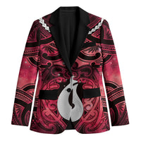 Personalised Maori Matariki Hei Matau Whero Blazer Maori Kowhaiwhai Pattern Galaxy