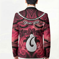 Personalised Maori Matariki Hei Matau Whero Blazer Maori Kowhaiwhai Pattern Galaxy