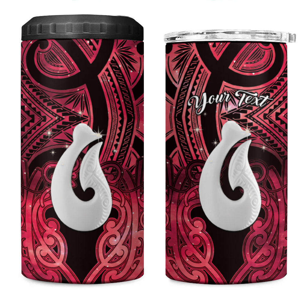 Personalised Maori Matariki Hei Matau Whero 4 in 1 Can Cooler Tumbler Maori Kowhaiwhai Pattern Galaxy