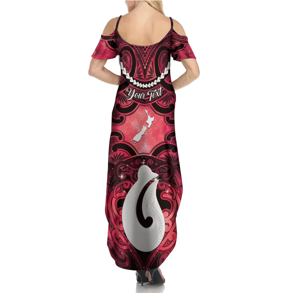 Personalised Maori Matariki Hei Matau Whero Family Matching Summer Maxi Dress and Hawaiian Shirt Maori Kowhaiwhai Pattern Galaxy LT01 - Polynesian Pride