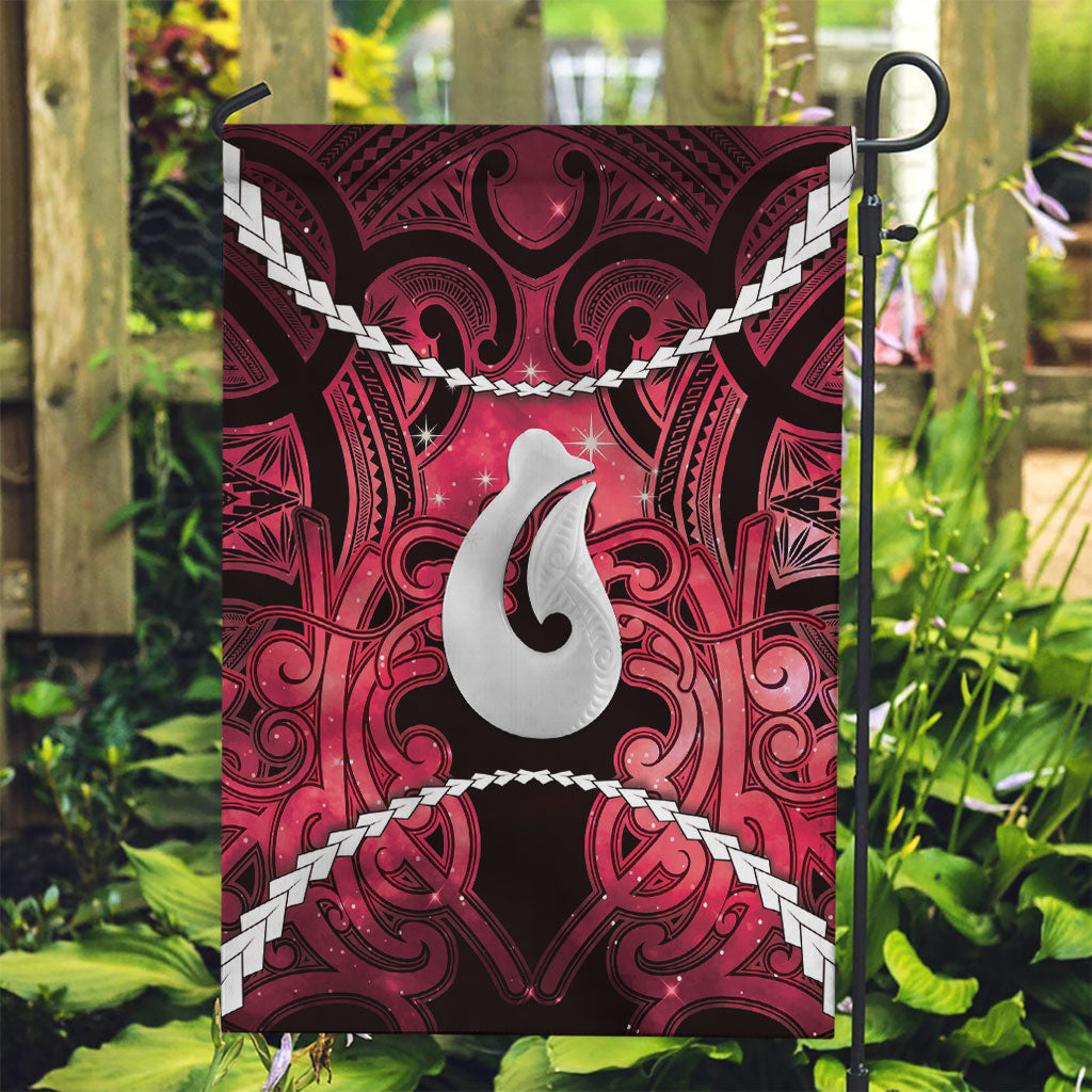Maori Matariki Hei Matau Whero Garden Flag Maori Kowhaiwhai Pattern Galaxy