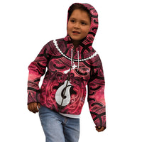 Personalised Maori Matariki Hei Matau Whero Kid Hoodie Maori Kowhaiwhai Pattern Galaxy