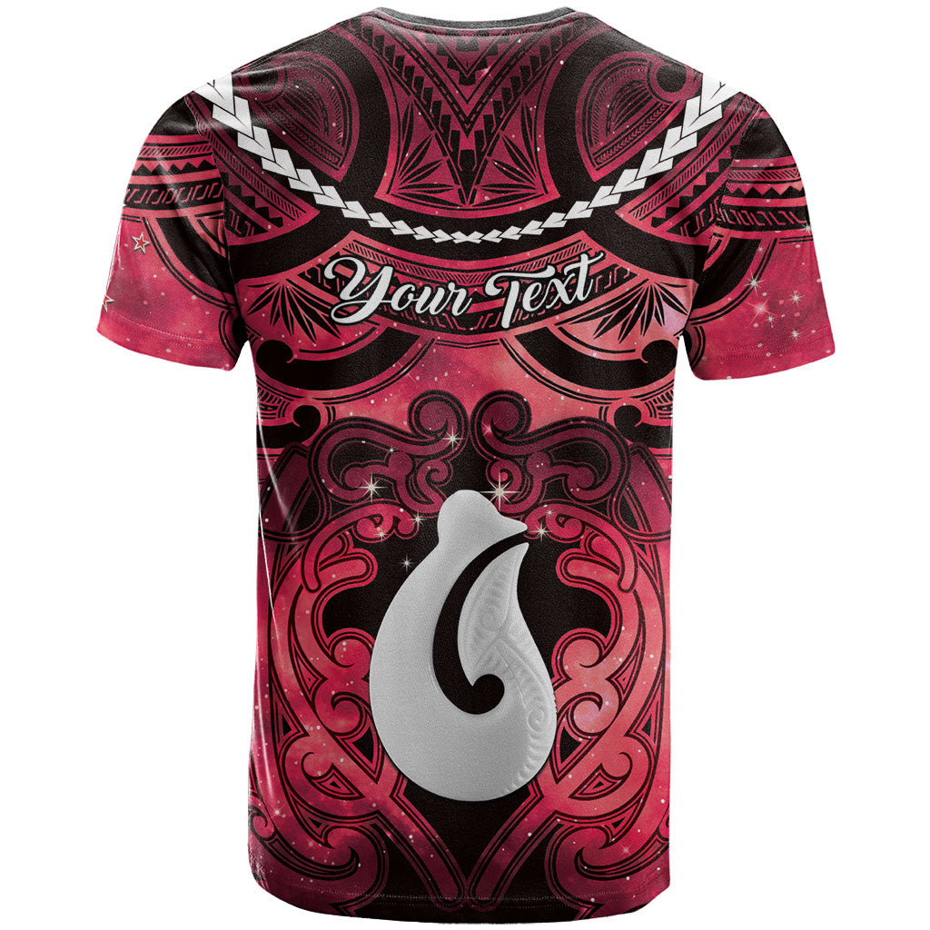 Personalised Maori Matariki Hei Matau Whero T Shirt Maori Kowhaiwhai Pattern Galaxy