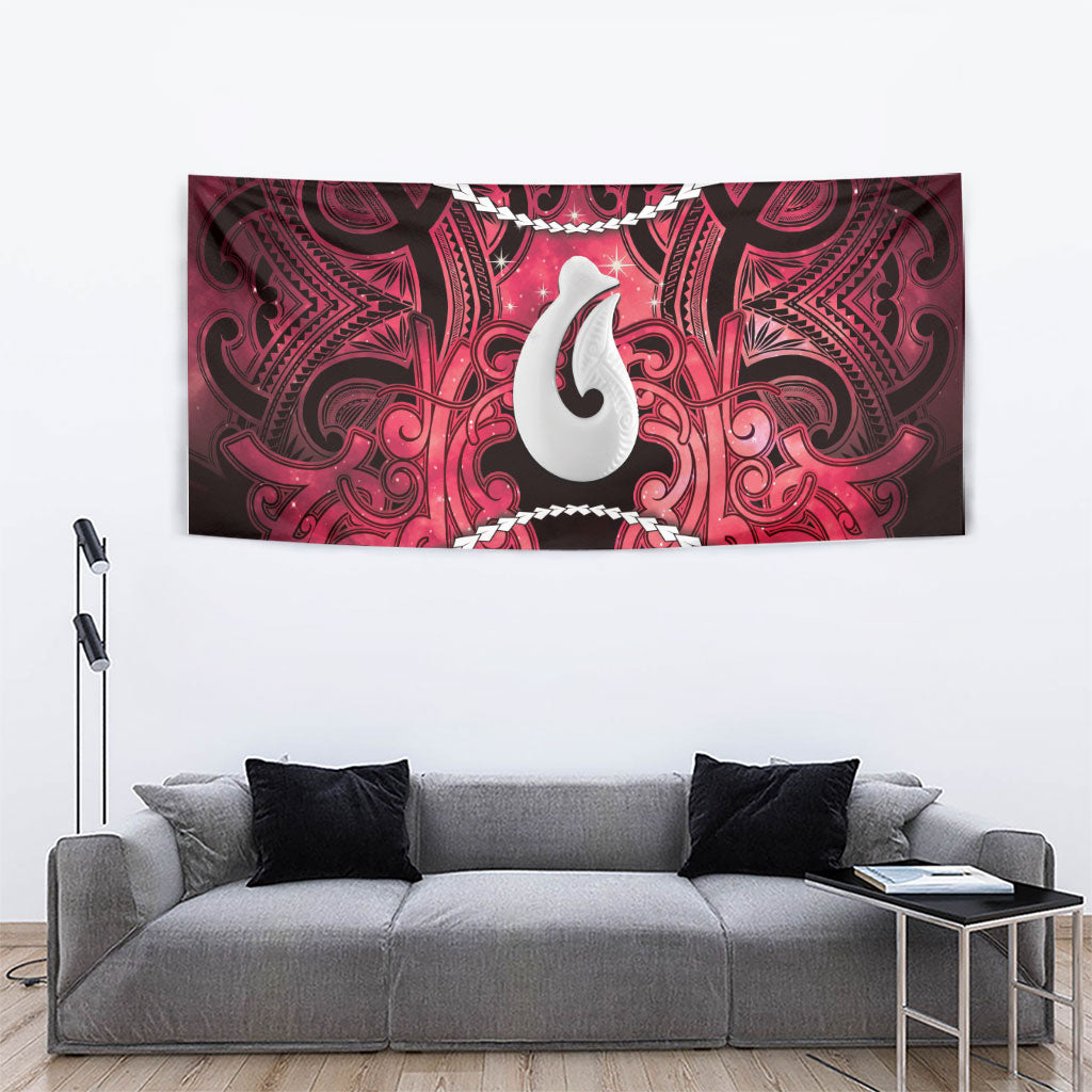 Maori Matariki Hei Matau Whero Tapestry Maori Kowhaiwhai Pattern Galaxy