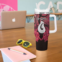 Personalised Maori Matariki Hei Matau Whero Tumbler With Handle Maori Kowhaiwhai Pattern Galaxy