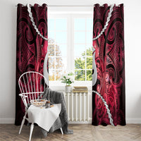 Maori Matariki Hei Matau Whero Window Curtain Maori Kowhaiwhai Pattern Galaxy