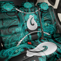 Maori Matariki Hei Matau Turquoise Back Car Seat Cover Maori Kowhaiwhai Pattern Galaxy