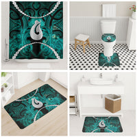 Maori Matariki Hei Matau Turquoise Bathroom Set Maori Kowhaiwhai Pattern Galaxy