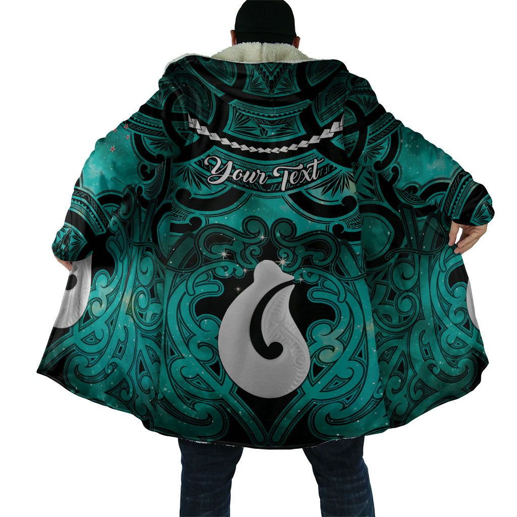 Personalised Maori Matariki Hei Matau Turquoise Cloak Maori Kowhaiwhai Pattern Galaxy