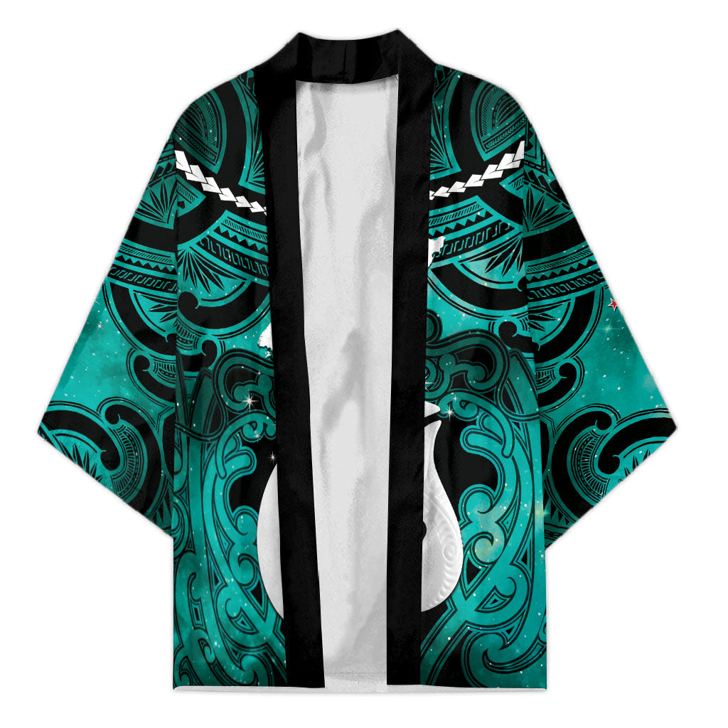Personalised Maori Matariki Hei Matau Turquoise Kimono Maori Kowhaiwhai Pattern Galaxy