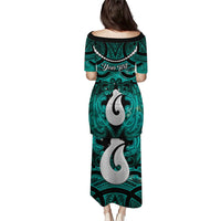 Personalised Maori Matariki Hei Matau Turquoise Puletasi Maori Kowhaiwhai Pattern Galaxy