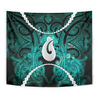 Maori Matariki Hei Matau Turquoise Tapestry Maori Kowhaiwhai Pattern Galaxy