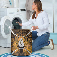 Maori Matariki Hei Matau Kowhai Laundry Basket Maori Kowhaiwhai Pattern Galaxy
