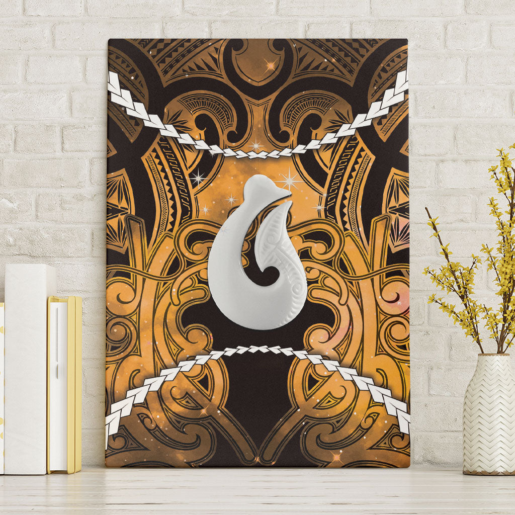 Maori Matariki Hei Matau Kowhai Canvas Wall Art Maori Kowhaiwhai Pattern Galaxy
