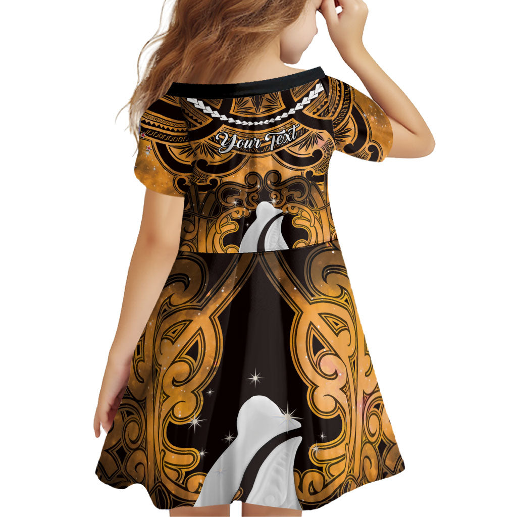 Personalised Maori Matariki Hei Matau Kowhai Family Matching Off Shoulder Maxi Dress and Hawaiian Shirt Maori Kowhaiwhai Pattern Galaxy LT01 - Polynesian Pride