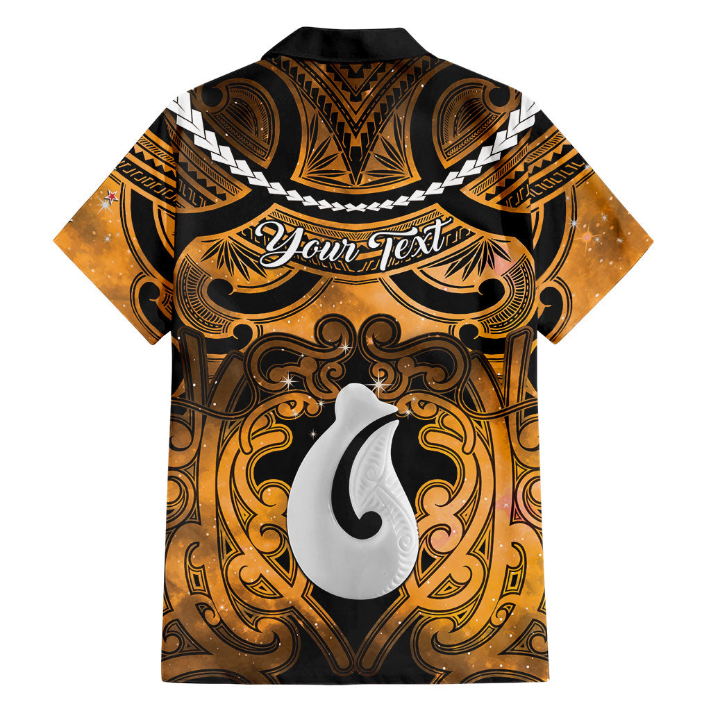 Personalised Maori Matariki Hei Matau Kowhai Family Matching Puletasi and Hawaiian Shirt Maori Kowhaiwhai Pattern Galaxy LT01 - Polynesian Pride