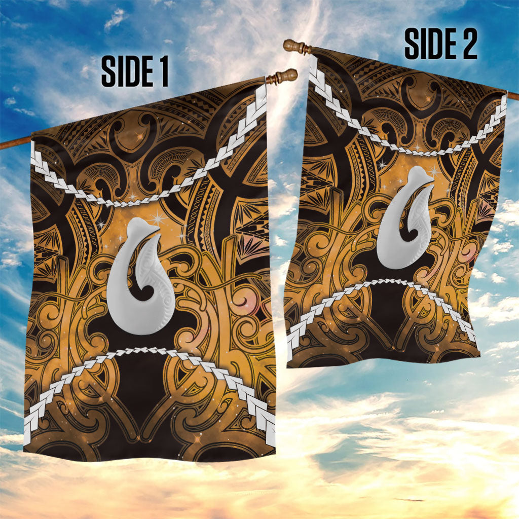 Maori Matariki Hei Matau Kowhai Garden Flag Maori Kowhaiwhai Pattern Galaxy