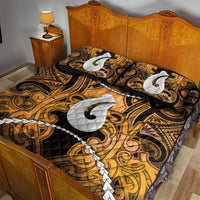 Maori Matariki Hei Matau Kowhai Quilt Bed Set Maori Kowhaiwhai Pattern Galaxy
