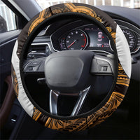 Maori Matariki Hei Matau Kowhai Steering Wheel Cover Maori Kowhaiwhai Pattern Galaxy
