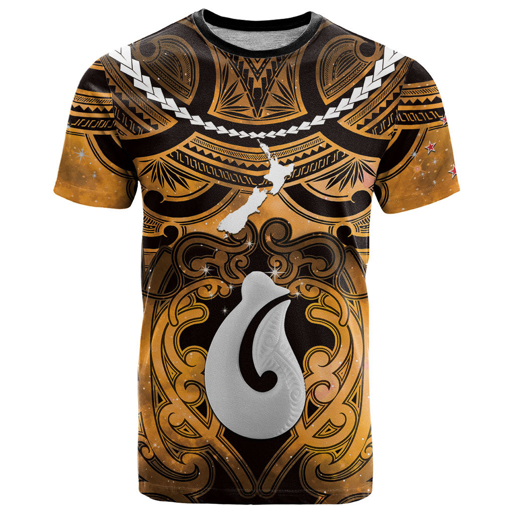Personalised Maori Matariki Hei Matau Kowhai T Shirt Maori Kowhaiwhai Pattern Galaxy