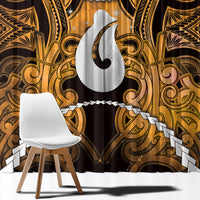 Maori Matariki Hei Matau Kowhai Window Curtain Maori Kowhaiwhai Pattern Galaxy