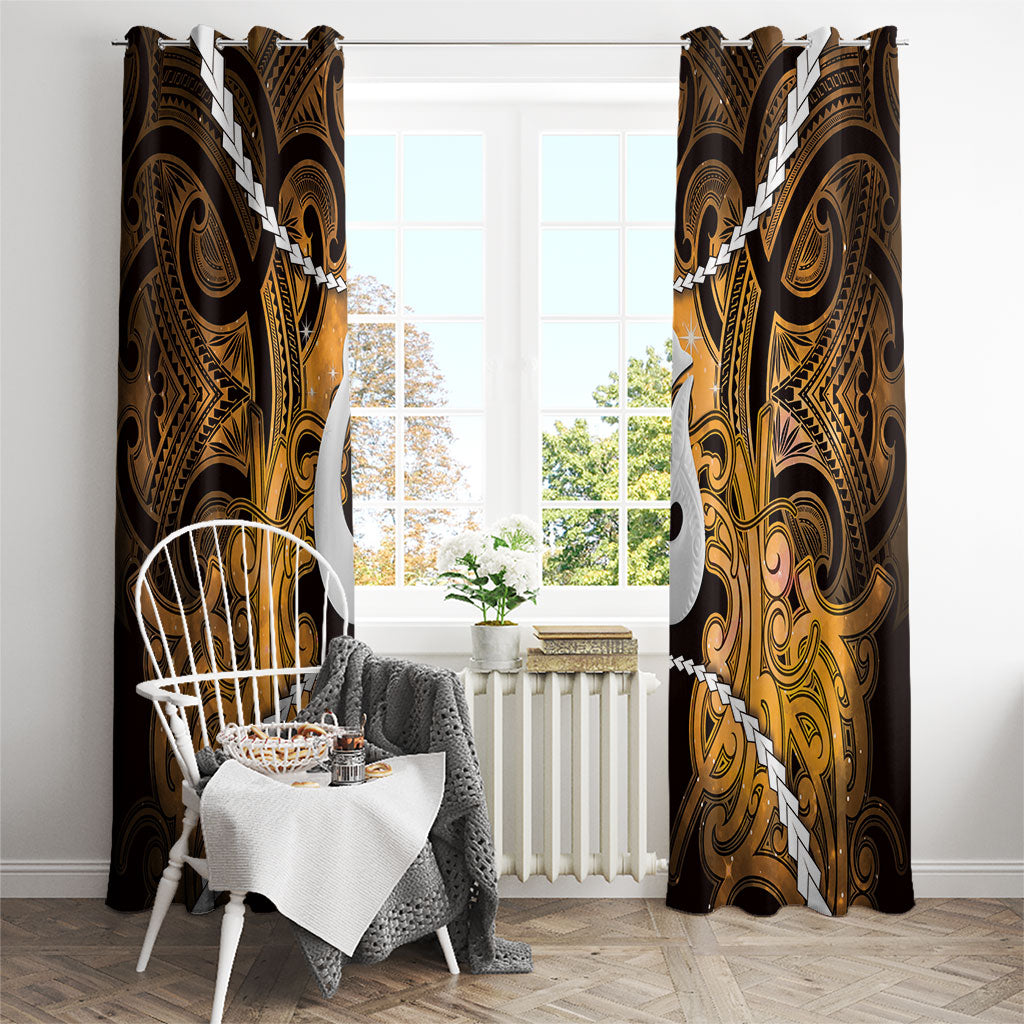 Maori Matariki Hei Matau Kowhai Window Curtain Maori Kowhaiwhai Pattern Galaxy