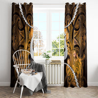 Maori Matariki Hei Matau Kowhai Window Curtain Maori Kowhaiwhai Pattern Galaxy