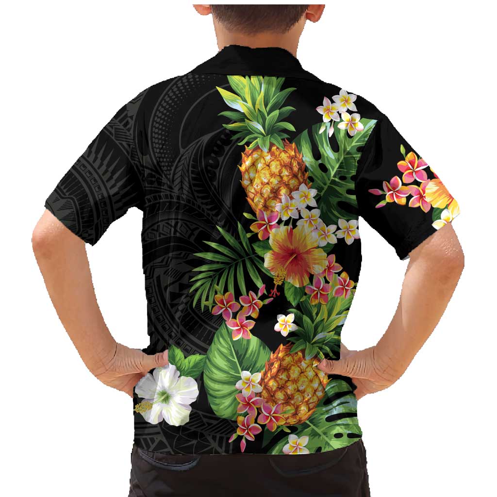 Hawaii Pineapple Tropical Family Matching Mermaid Dress and Hawaiian Shirt Colorful Hibiscus Plumeria LT01 - Polynesian Pride